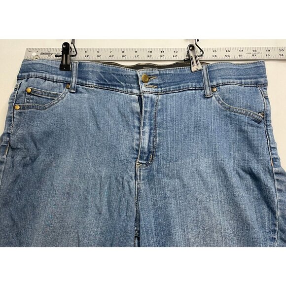 Jessica London jeans womens 18 37 x 20 high rise blue work - Picture 2 of 11